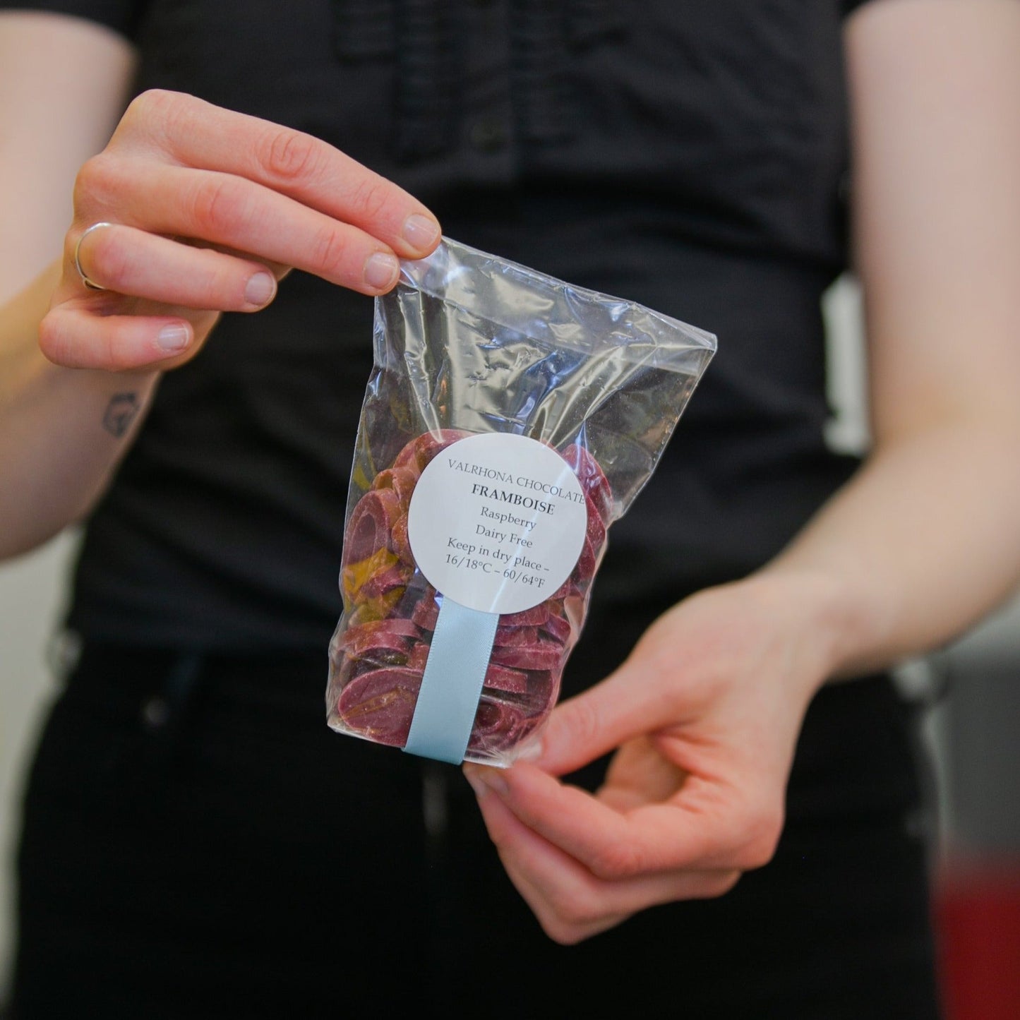 Valrhona Inspiration Fraise, Passion, Raspberry, Yuzu & Almond Inspiration combines the intense, gourmet flavour of ripe fruit/nuts & cocoa butter with the unique texture of chocolate. All natural flavours & colours. Naturally dairy free!