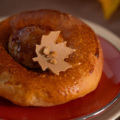 Seasonal crème brûlée brioche from Yann Haute Patisserie, a unique French Thanksgiving treat made in Calgary.
